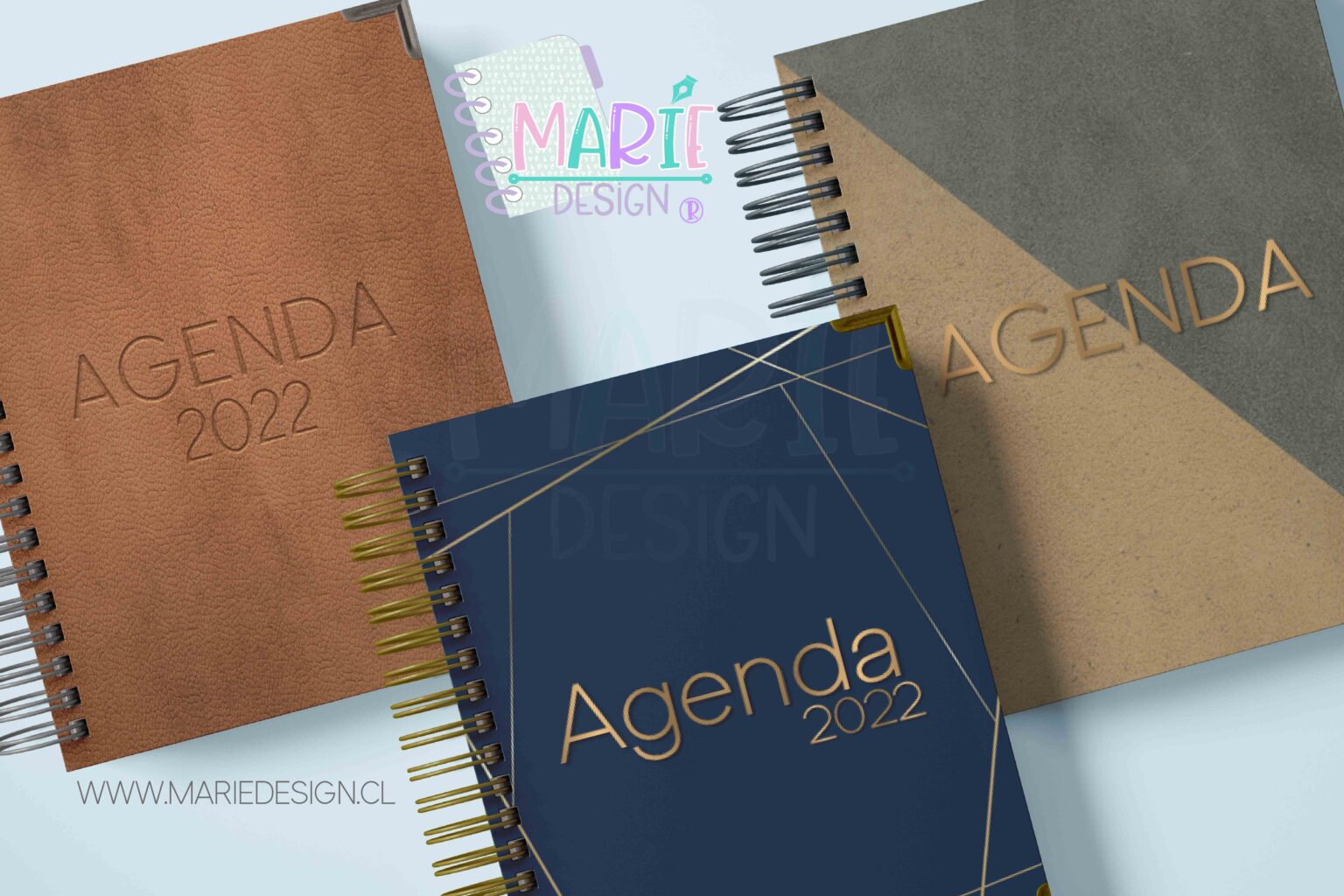 Plantilla Imprimible Agenda Clasica 2022 Marie Design 1950