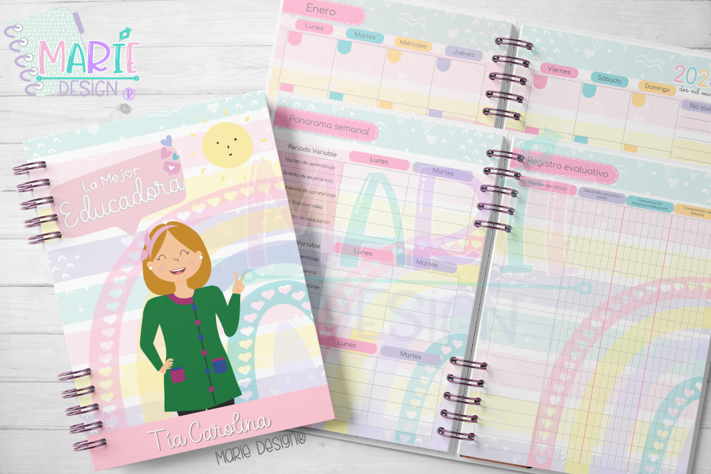 Plantilla Imprimible Planner Educadora Párvulos 2023 Marie Design 5670