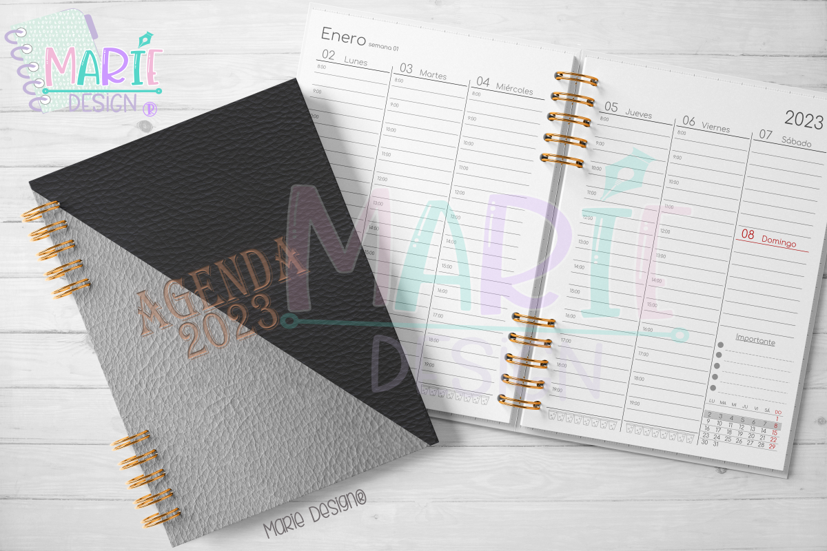 Plantilla Imprimible Agenda Cl Sica Marie Design