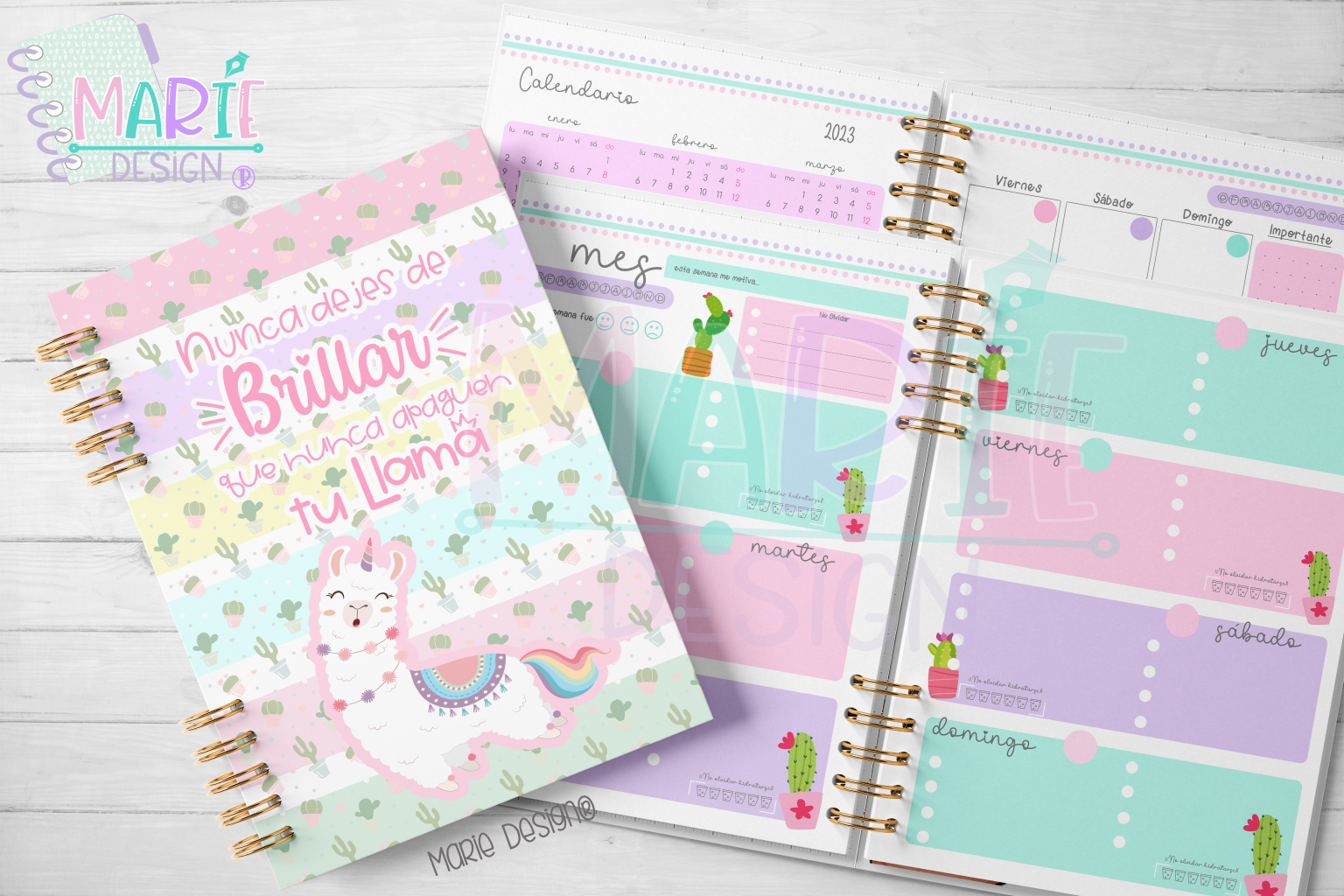 Plantilla Imprimible Planner 2023 Tu Llama Marie Design 7963